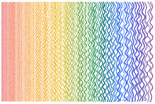 Abstract Rainbow Wavy Lines Pattern for Neurodiversity and Sensory Processing Awareness