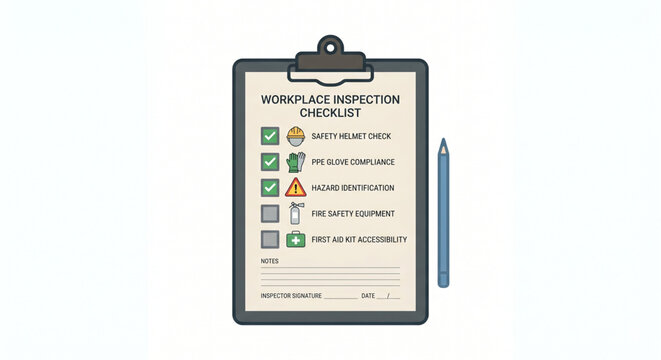 Focusing on safety first, this workplace inspection checklist ensures compliance, identifies hazards, and promotes a secure occupational health environment