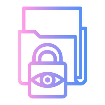 sensitive information Line Gradient Icon