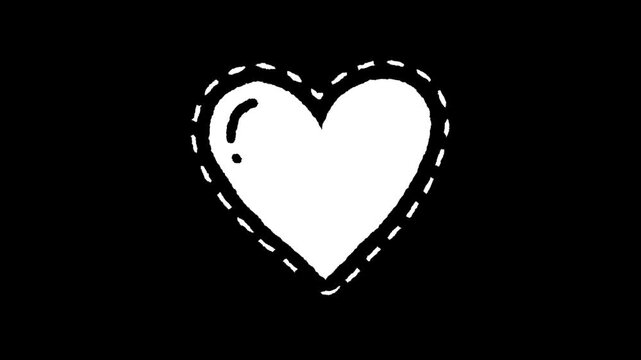 Love's Simple Symbol: A hand-drawn heart, a classic emblem of affection, stands out in stark contrast. Simple yet evocative, this image speaks to emotions of care and connection.