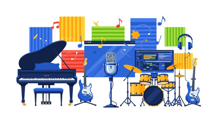 Musical Instruments for Music Performance Session. © semperat