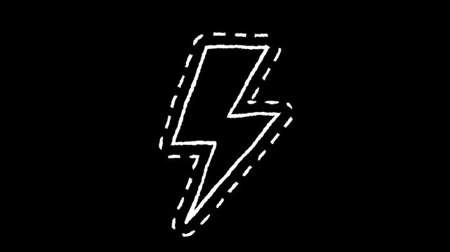 Electrical Spark Symbol: A stylized lightning bolt symbol, rendered in a bold, eye-catching design, crackles with energy against a dark backdrop.