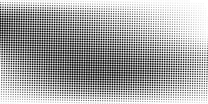 PrintBlack white halftone. Basic halftone dots effect in black and white color. Polka dot pattern. Halftone effect. Dot halftone. Background with monochrome dotted texture.