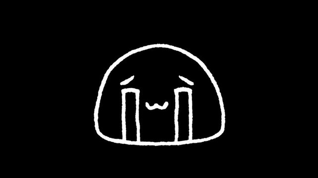 Crying Face Emoji in black background: The cute and minimalistic emoji illustrates a face expressing a state of sadness or distress, evoking empathy and a touch of melancholy. 