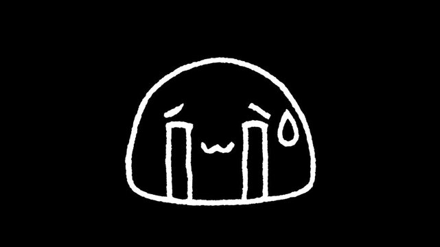 Melancholy Blob's Lament: A simple, emotive illustration of a sad blob with tear, conveying feelings of sadness, sorrow, and desolation in a minimalist style.