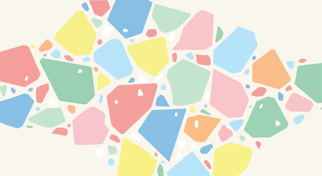 Colorful abstract composition of irregular polygons