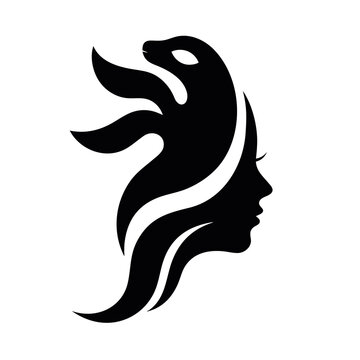 Selkie Seal Human Shapeshifter Silhouette Illustration