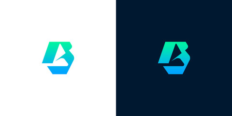 Dynamic abstract letter B logo showcasing innovation and forward-thinking design, ideal for modern branding that signifies connectivity and progressive digital solutions © anello