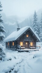 Fototapeta premium house in the mountains