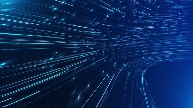 Futuristic cyberspace, data stream flow wave Speed Lines hi tech abstract technology cyber security background. matrix digital data stream network speed lines. digital energy data Virtual space.
