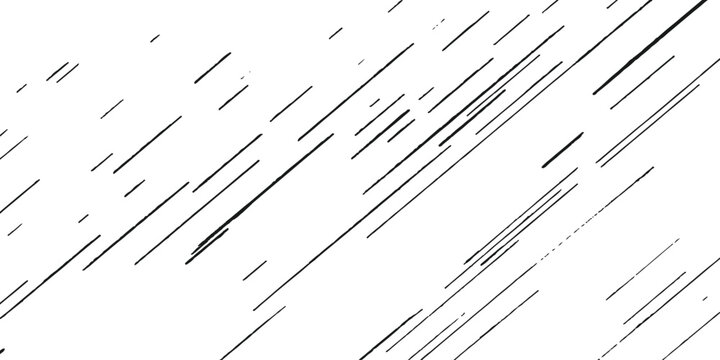 Abstract diagonal speed lines and halftone noise texture for comic book manga background or rain effect vector illustration. 