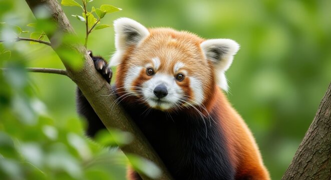 Charming red panda portrait explore the world of ailurus fulgens and its conservation status