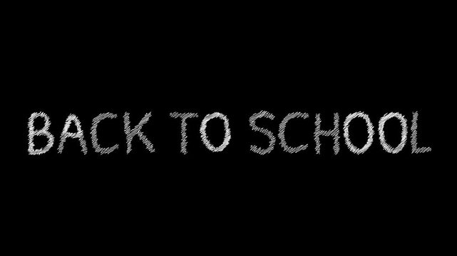Back to school words art: The words Back to school are stylishly crafted against a stark background. A perfect illustration for back to school time and education.