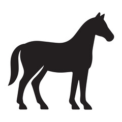 Obraz premium Horse Silhouette Icon on white background or silhouette vector 