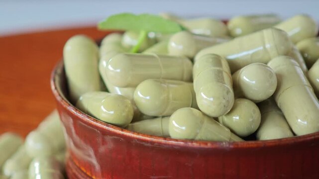 Gotu kola extract in capsules.