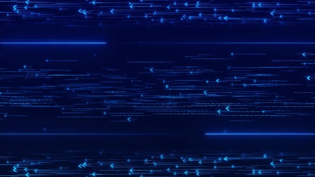 Digital data protection security icon binary code wave blue background. big data background. Motion of digital data flow. Transferring and storage of data block chain, server, hi-speed internet 3D