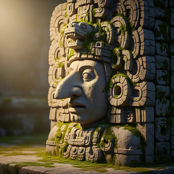 mayan rain god chaac mask isolated on transparent background