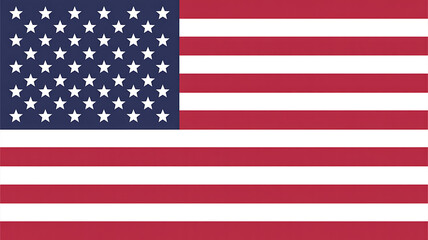 Fototapeta premium Close up view of American flag with stars and stripes displaying national pride and unity on blue background.