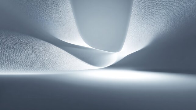 Serene Sculpted Shadows: An abstract composition of gentle curves and dynamic shadows, this image evokes a sense of tranquility and minimalist elegance.