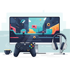 A colorful gaming setup © Melina
