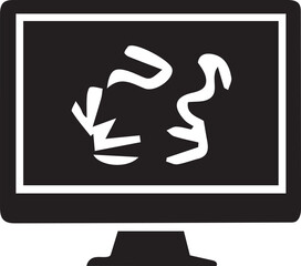 Fototapeta premium Monitor icon with arrows and squiggles high-quality professional detailed modern