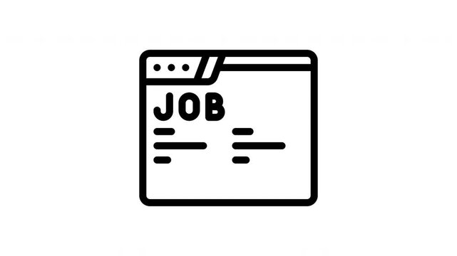 job description minimalist stroke animation