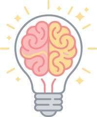 Fototapeta premium Creative Brain Lightbulb