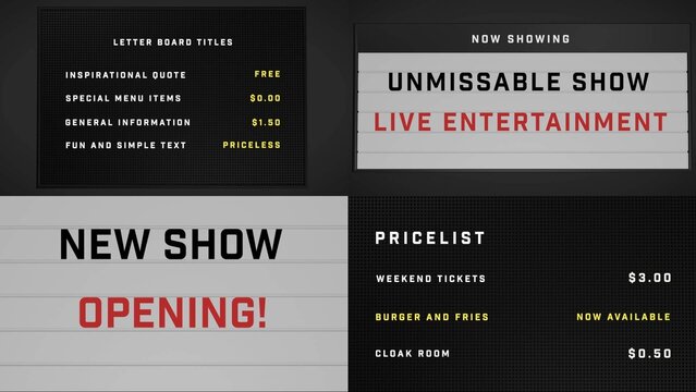 Letter Board Titles