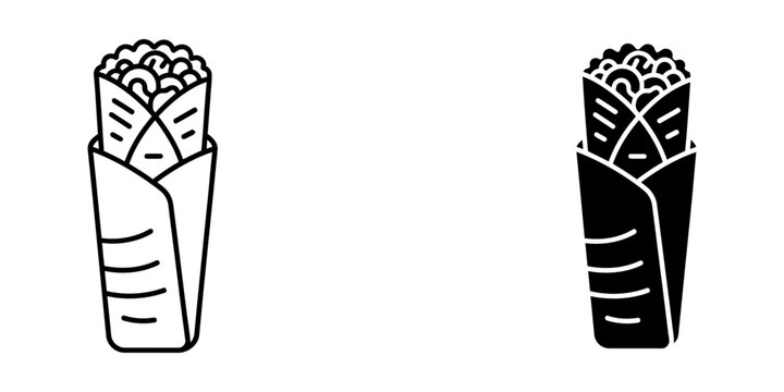 Samosa pav and misal pav vector icons set featuring indian street food favorites in line art and silhouette styles for restaurant branding food delivery apps menu design and culinary blog graphics.