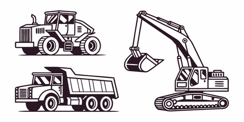 heavy duty construction vehicles and equipment Vector ©  MST RABEYA  BEGUM