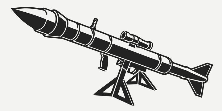 a missile on a launch pad Vector