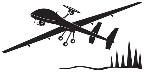 a black silhouette of a drone flying over a landscape Vector ©  MST RABEYA  BEGUM
