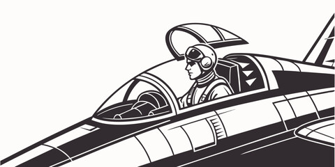 pilot sitting in a fighter jet cockpit Vector ©  MST RABEYA  BEGUM