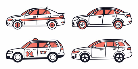 white and orange ambulance car with different side views Vector ©  MST RABEYA  BEGUM