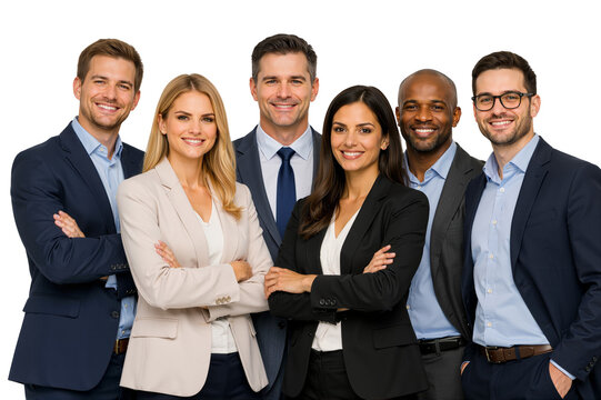 group of business people isolated on white