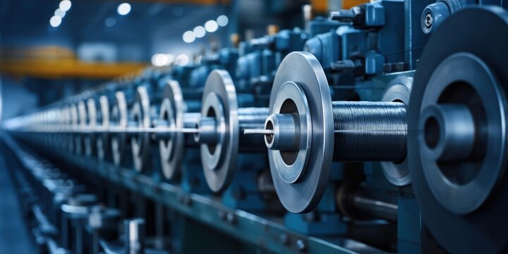 Industrial wire drawing machine continuously reducing steel wire for manufacturing processes