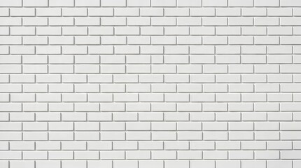 Fototapeta premium Painted White Brick Wall Texture Background, Modern Rustic Masonry, Clean Exterior Surface