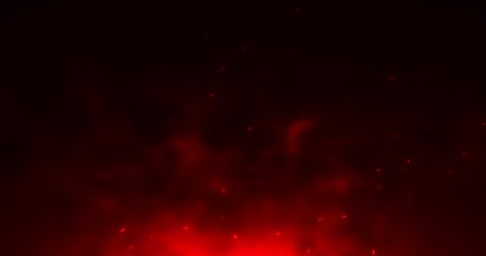 Abstract streams of hot air and smoke smoothly rise above the blazing flames, creating the effect of living warmth. Soft flashes of fire dynamically replace each other, forming a mesmerizing and deep 