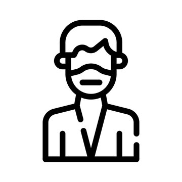 faceshield line icon