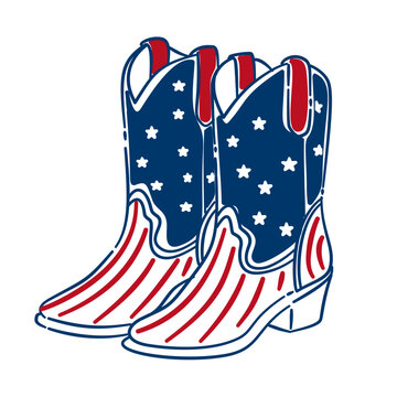 4th of July independence boots 