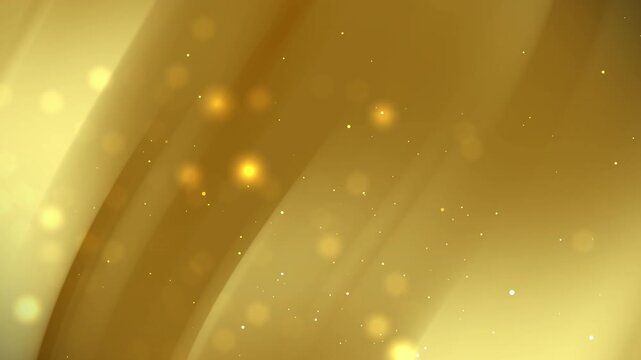 Abstract golden background with flowing lines and sparkling lights. Perfect for luxury branding, elegant design projects, and festive decorations.