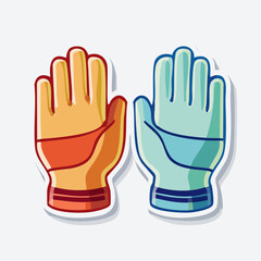 Fototapeta premium Pair of Cartoon Gloves