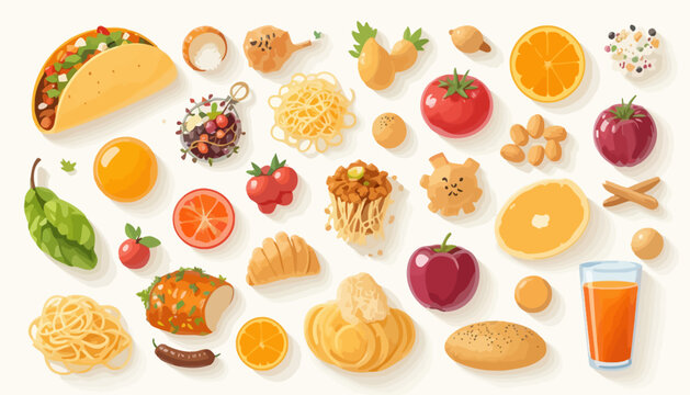 food and drink icons set