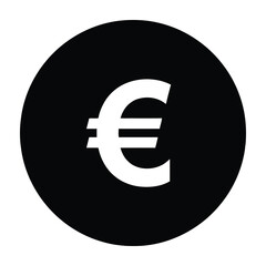 Obraz premium Euro currency symbol on black background