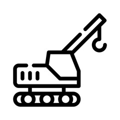 Naklejka premium crane line icon