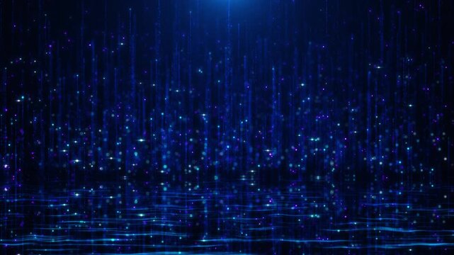 Red Binary Code Matrix Background Numbers Moving futuristic blue digital code animation matrix-style binary elements, ideal for tech intros or cyber-themed visuals. Digital hud green numeric field.