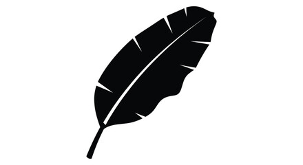 A striking black feather illustration with sharp defined edges a bold silhouette © MIRAJ02