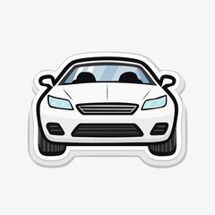 Obraz premium White Convertible Sports Car Illustration