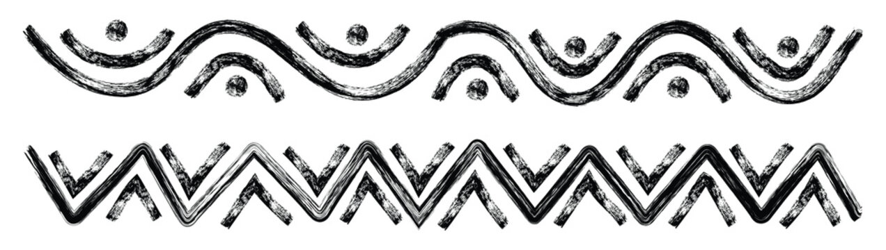 hand draw grunge wavy line