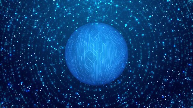 Circle HUD technological futuristic elements. Sci Fi circle elements appearing Digital and technology background video material. connection. Black and white Rich details and depth of field effect.